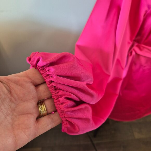 Revolve Friends & Lovers Fuchsia Pink Megan Wrap Dress Size XL - Picture 5 of 11